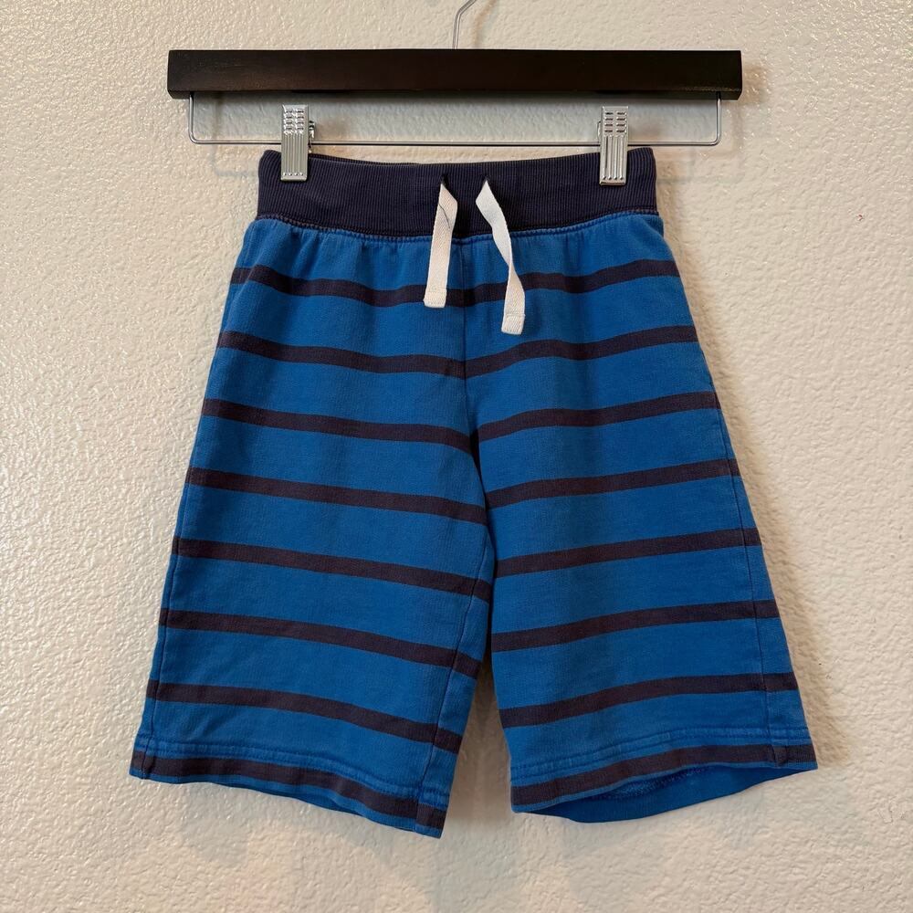 Hanna Andersson Stripey Knit Shorts Blue Navy